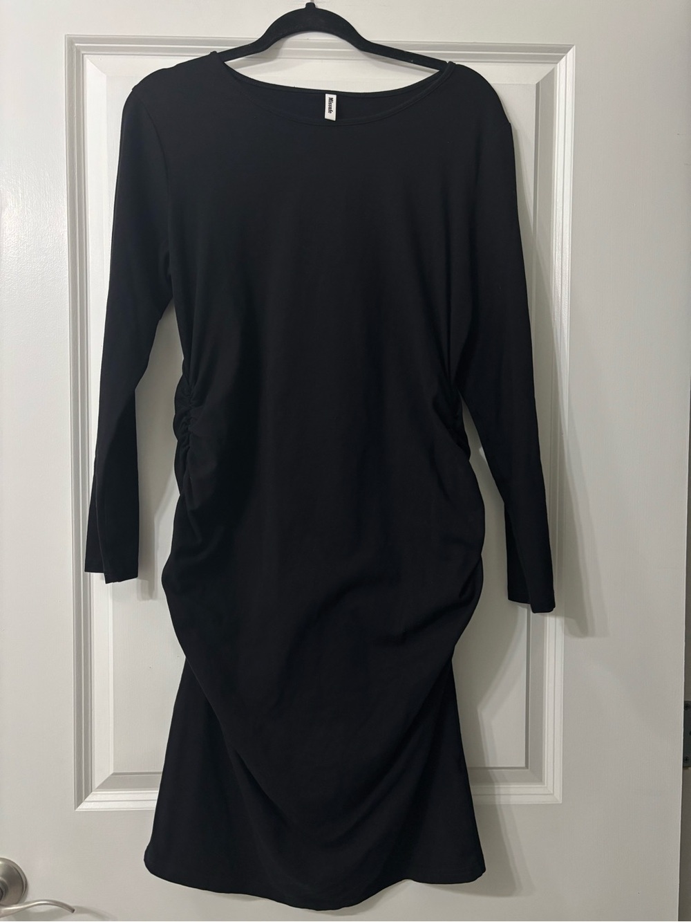 Missufe Bodycon style long sleeve black maternity dress size XL